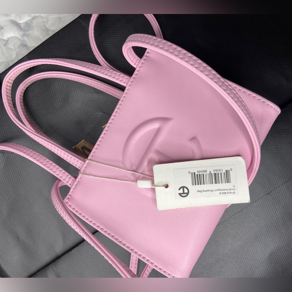 Bubblegum pink Telfar shopping bag small